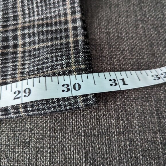 Roland Mouret Tayport Checked Bamboo Wide-leg Pants In Gray - Picture 13 of 16